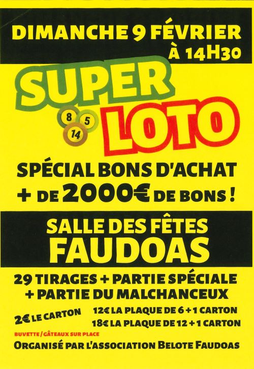 Illustration pour « Loto de l'association de belote »